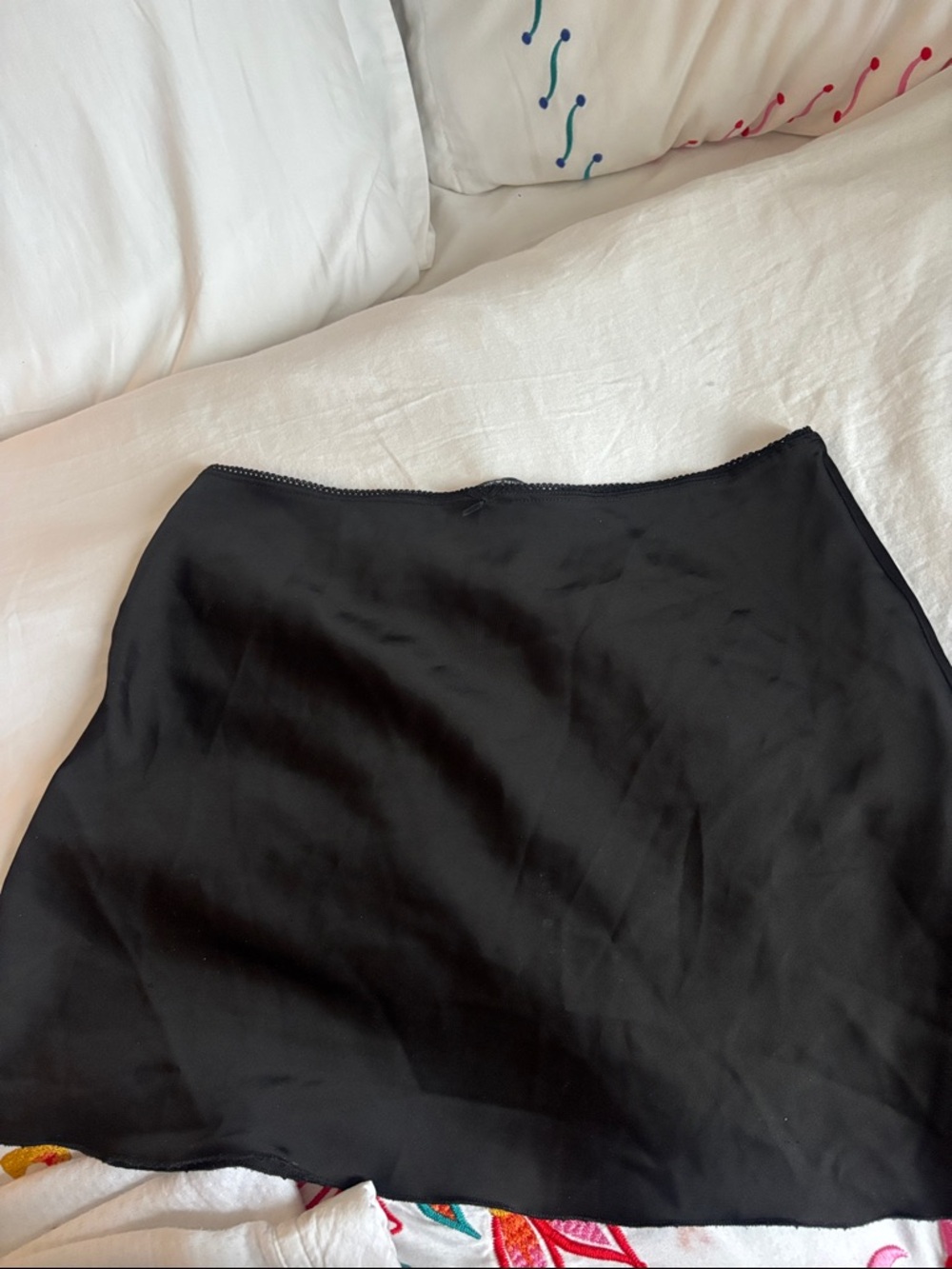 Brandy Melville Black Mini Slip Skirt